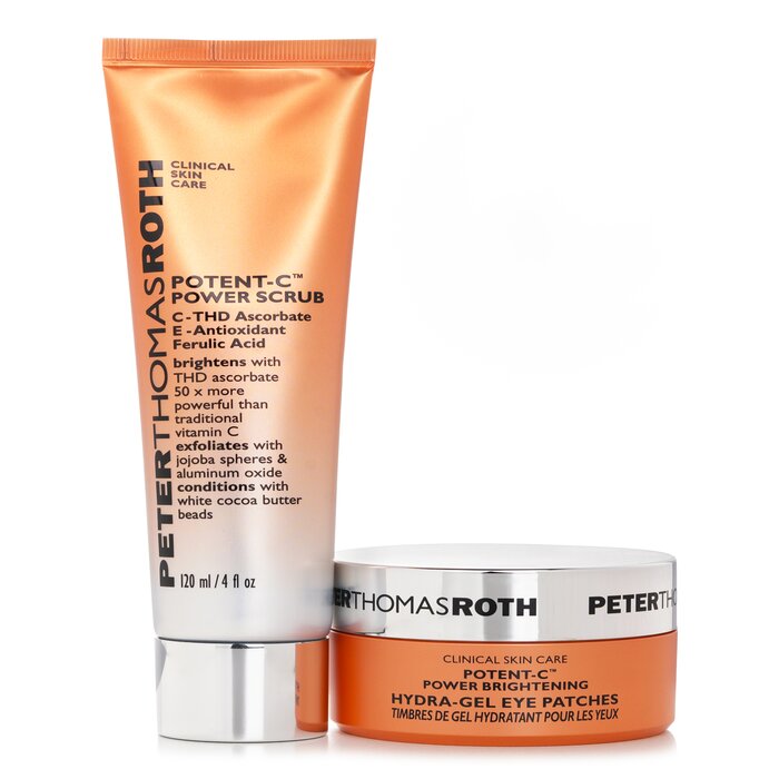 Peter Thomas Roth Full Size Potent C Vitamin C Brighteners 2 Piece Kit: Potent C Power Scrub 120ml + Potent C Hydra Gel Eye Patches 30pairs 2pcsProduct Thumbnail