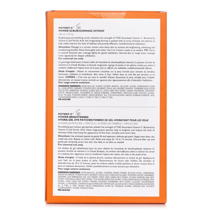 Peter Thomas Roth Full Size Potent C Vitamin C Brighteners 2 Piece Kit: Potent C Power Scrub 120ml + Potent C Hydra Gel Eye Patches 30pairs 2pcsProduct Thumbnail