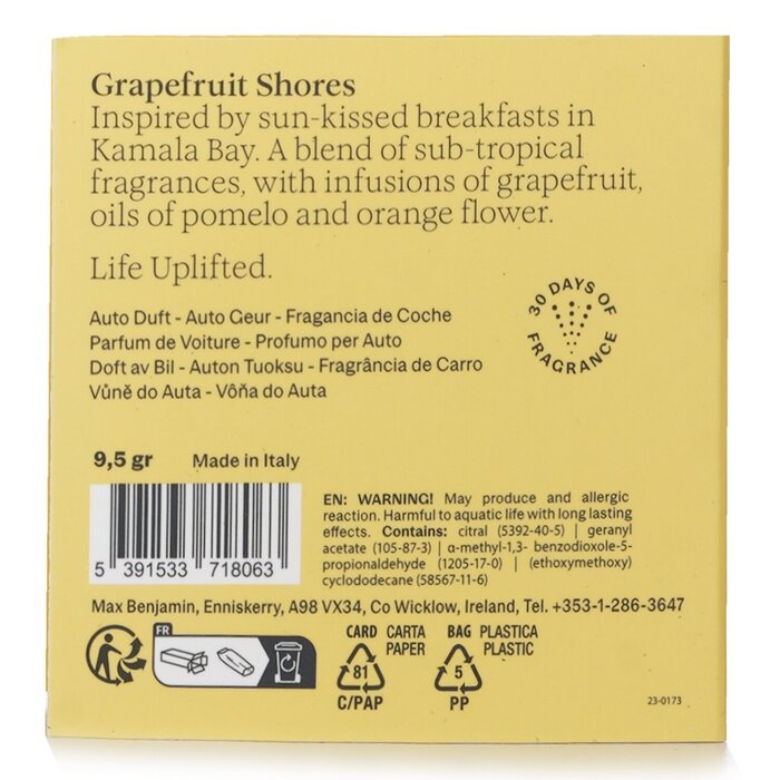 Max Benjamin Car Fragrance Refill - Grapefruit Shores 1pcProduct Thumbnail