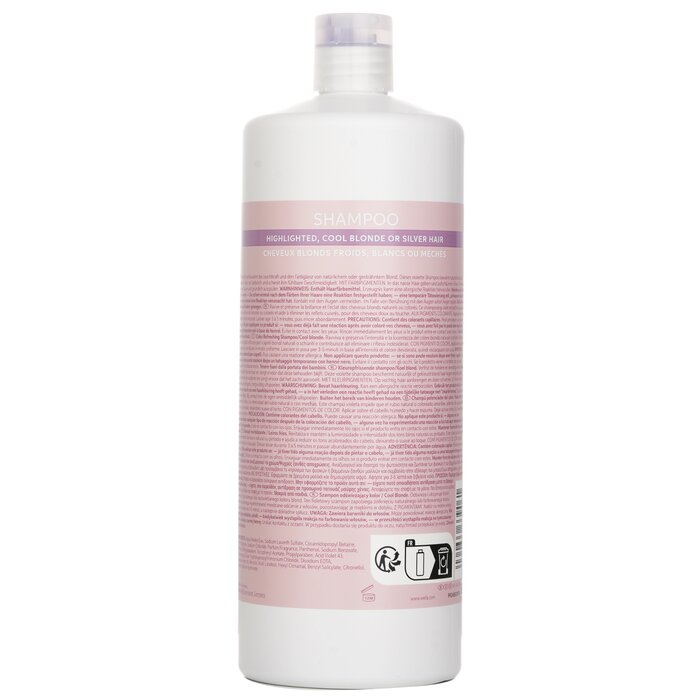 Wella Invigo Blonde Recharge Shampoo With Purple Pigments Highlighted, Cool Blonde Or Silver Hair 1000mlProduct Thumbnail