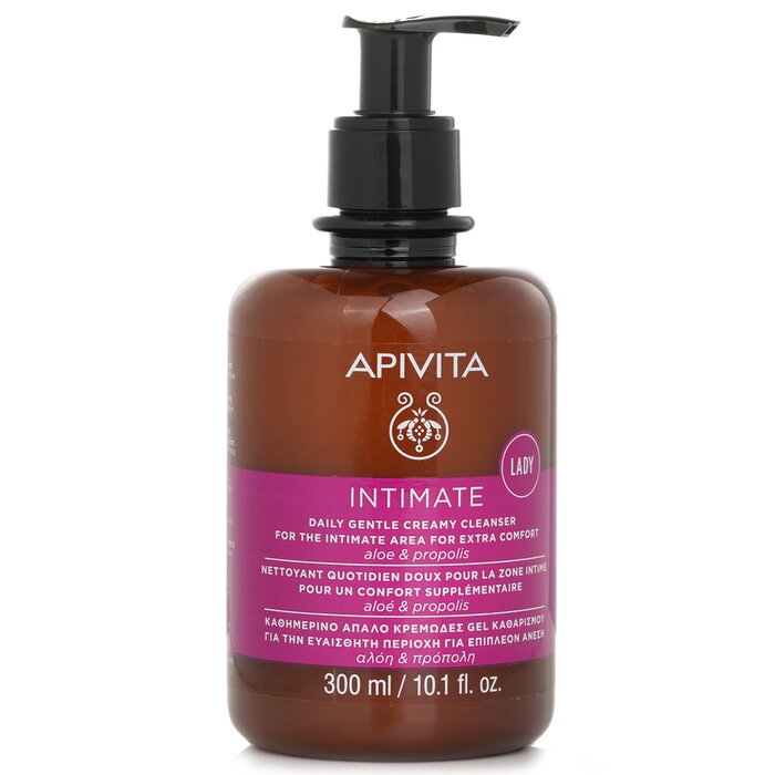 Apivita Intimate Lady Daily Gentle Creamy Cleanser For The Intimate Area For Extra Comfort Aloe & Propolis 300mlProduct Thumbnail