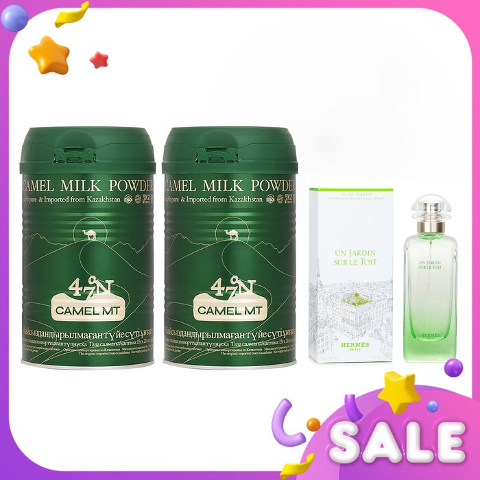 Hermes Camel MT Camel Milk Powder x2 + Hermes Un Jardin Sur Le Toit EDT Spray 3pcsProduct Thumbnail