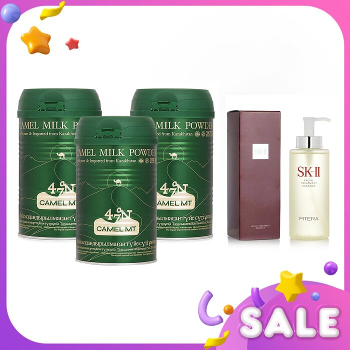 SK II Camel MT Camel Milk Powder x3 + SKII Facial Treatment Essence 4pcsProduct Thumbnail