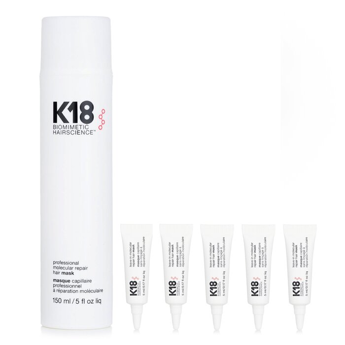 K18 Hair Care Set: Professional Molecular Repair Hair Mask 150ml x1 + travel set 5mlx5 6pcsProduct Thumbnail