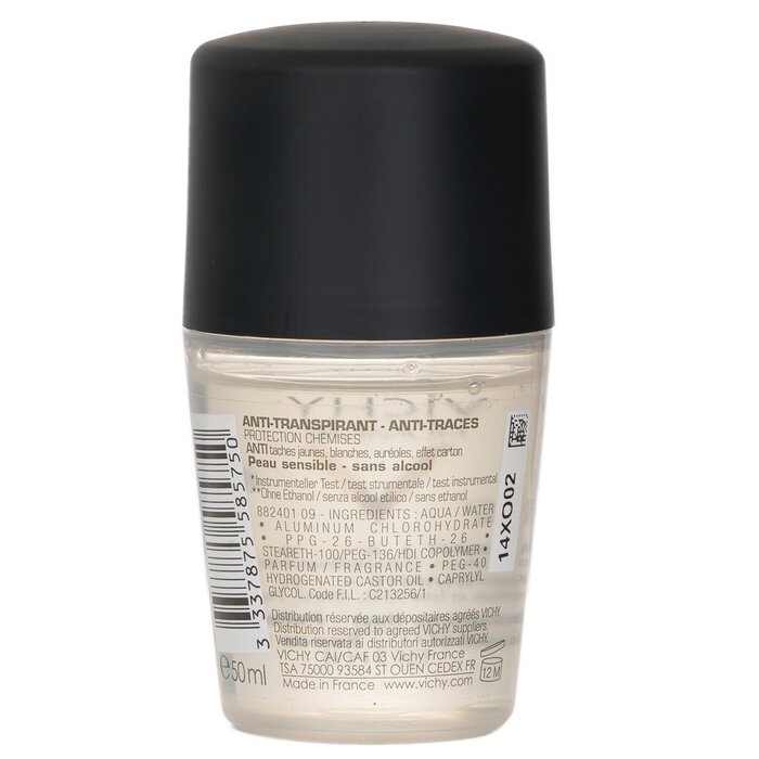 Vichy Homme 48H* Anti Perspirant & Anti-Stains (Shirt Protection) Roll-On (For Sensitive Skin) 50ml/1.69ozProduct Thumbnail