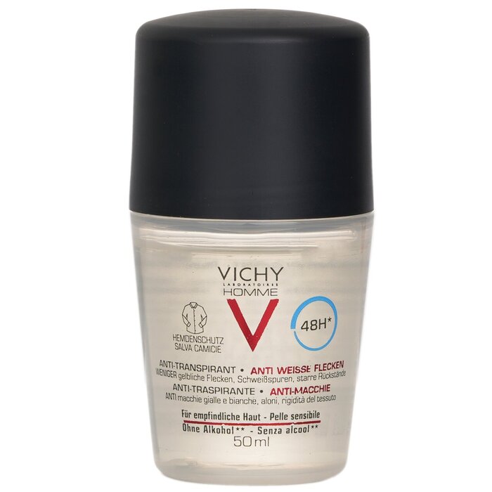 Vichy Homme 48H* Anti Perspirant & Anti-Stains (Shirt Protection) Roll-On (For Sensitive Skin) 50ml/1.69ozProduct Thumbnail