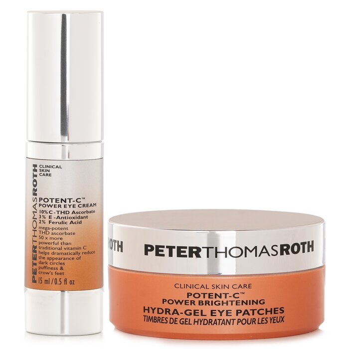 Peter Thomas Roth Clinically Stronger Brighetning 2 Piece Kit Of Full Size: Potent C Power Eye Cream 15ml+ Hydra Gel Eye Patches 30 Pairs 2pcsProduct Thumbnail