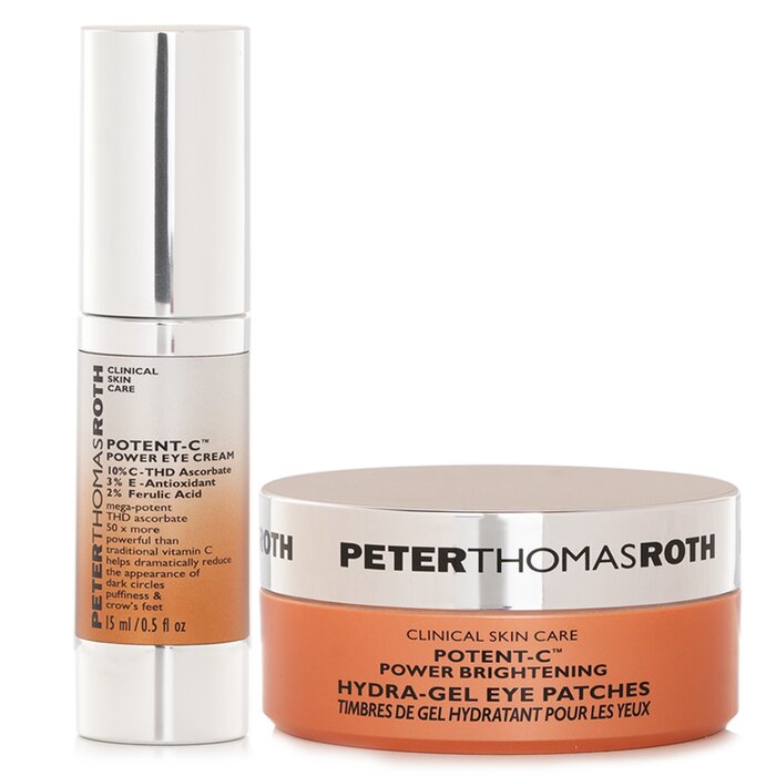 Peter Thomas Roth Clinically Stronger Brighetning 2 Piece Kit Of Full Size: Potent C Power Eye Cream 15ml+ Hydra Gel Eye Patches 30 Pairs 2pcsProduct Thumbnail