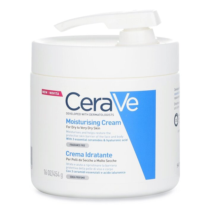 CeraVe Moisturising Cream For Dry to Very Dry Skin (With Pump) 454g/16ozProduct Thumbnail
