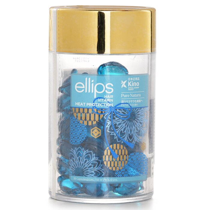 Ellips Hair Vitamin Heat Protection Oil - Pure Natura (Blue) 50capsules x1mlProduct Thumbnail