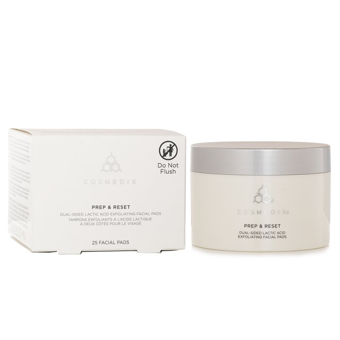 CosMedix Prep & Reset Dual Sided Lactic Acid Exfoliating Facial Pads 25 PadsProduct Thumbnail