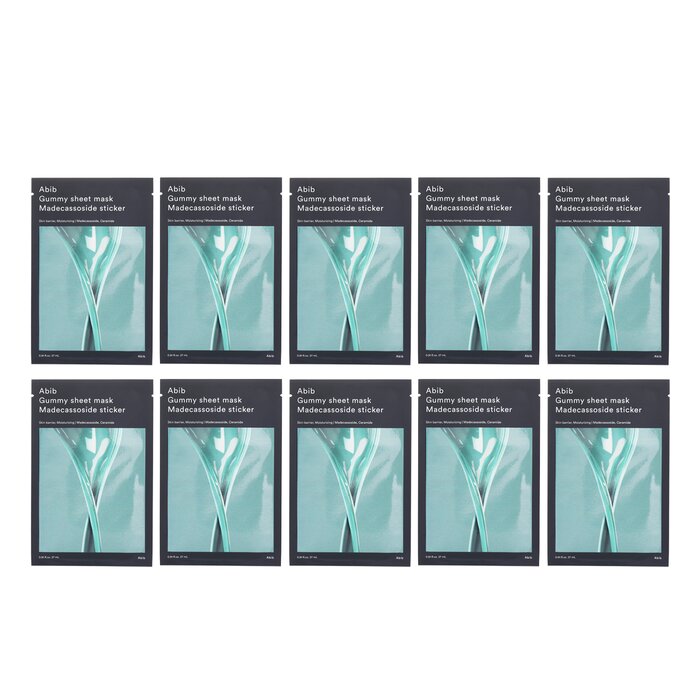 Abib Gummy Sheet Mask Madecassoside Sticker 27ml x 10pcsProduct Thumbnail