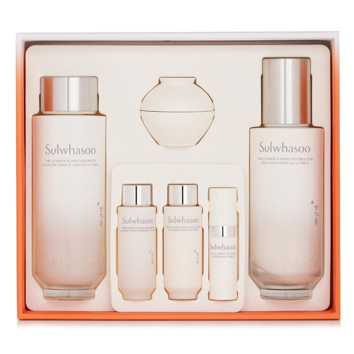 Sulwhasoo The Ultimate S Enriched Water & Emulsion Set:The Ultimate S Enriched Water 150ml+Enriched Emulsion 125ml+ Enriched Water 25ml 6pcsProduct Thumbnail