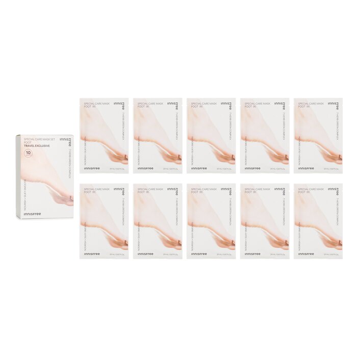 Innisfree Special Care Mask Set Foot Travel Exclusive 20ml x 10sheetsProduct Thumbnail