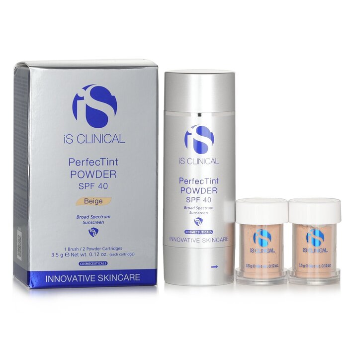 IS Clinical Perfectint Powder SPF 40 Sunscreen Beige (1 Brush + 2 Powder Cartridges) (Unboxed) 3.5g/0.12ozProduct Thumbnail