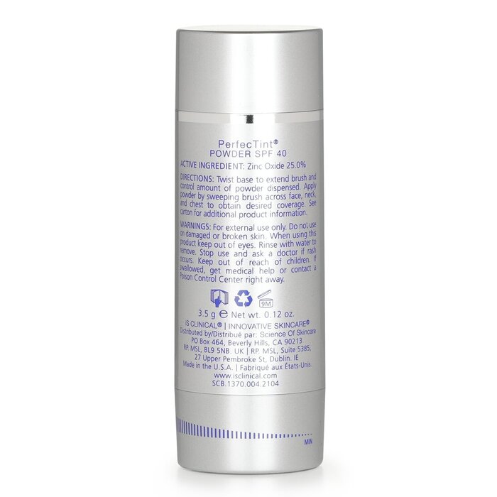 IS Clinical Perfectint Powder SPF 40 Sunscreen Cream (1 Brush + 2 Cartridges) (Unboxed) 3.5g/0.12ozProduct Thumbnail