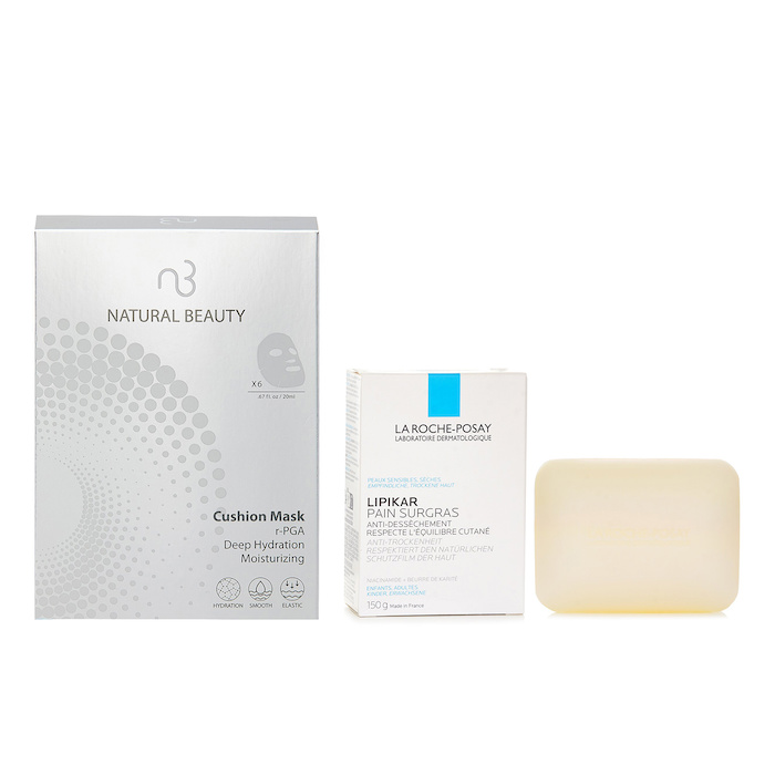 La Roche Posay La Roche Posay Lipikar Surgras Cleansing Bar(Random Packaging) 150g X Natural Beauty r-PGA Deep Hydration Moisturizing Cushion Mask (Exp Date: 01/2026) 6x 20ml 2pcsProduct Thumbnail
