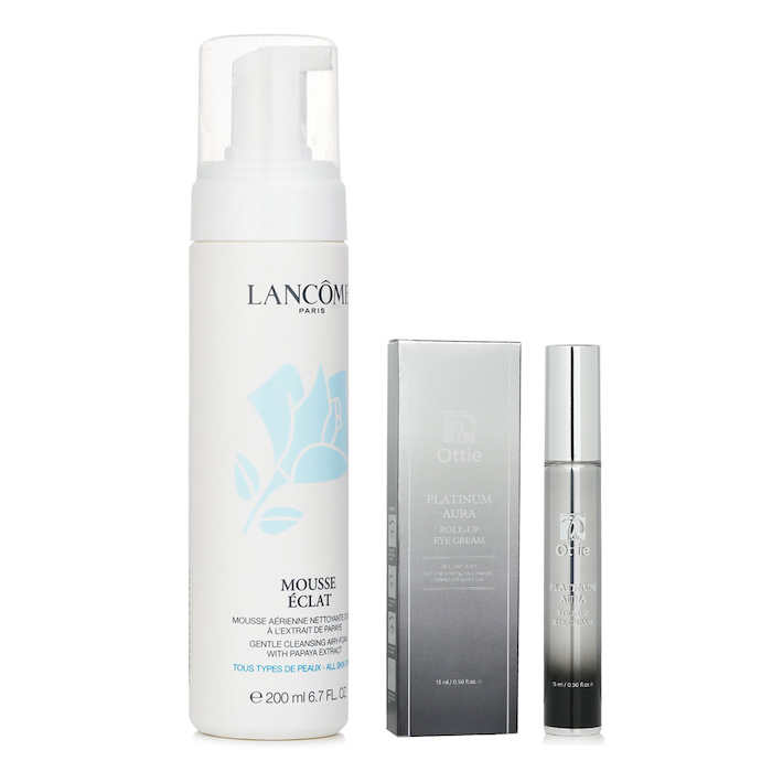 Lancome Lancome Mousse Eclat Express Clarifying Self-Foaming Cleanser 200ml X Ottie Platinum Aura Roll Up Eye Cream 15ml 2pcsProduct Thumbnail