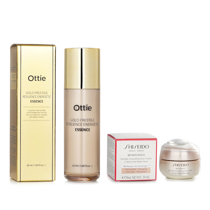 Shiseido Shiseido Benefiance Wrinkle Smoothing Eye Cream 15ml X Ottie Gold Prestige Resilience Energetic Essence 50ml 2pcsProduct Thumbnail