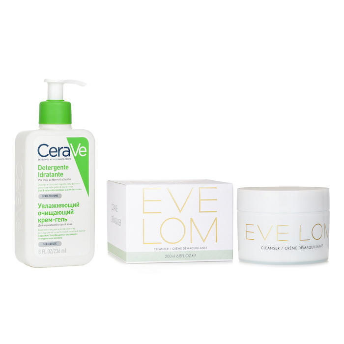 Eve Lom Eve Lom Cleanser 236ml X CeraVe Hydrating Cleanser For Normal to Dry Skin (With Pump) 200ml 2pcsProduct Thumbnail