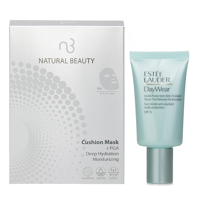 Estee Lauder Estee Lauder DayWear Sheer Tint Release Advanced Multi-Protection Anti-Oxidant Moisturizer SPF 15 50ml X Natural Beauty r-PGA Deep Hydration Moisturizing Cushion Mask (Exp Date: 01/2026) 6x 20ml 2pcsProduct Thumbnail