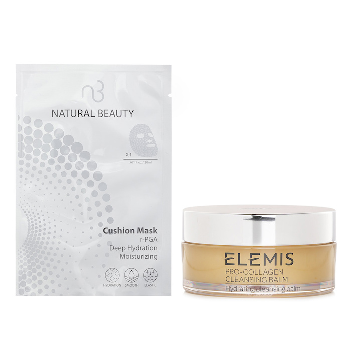 Elemis Elemis Pro-Collagen Cleansing Balm (Random Packaging) 100g X Natural Beauty r-PGA Deep Hydration Moisturizing Cushion Mask (Exp Date: 01/2026) 6x 20ml 2pcsProduct Thumbnail