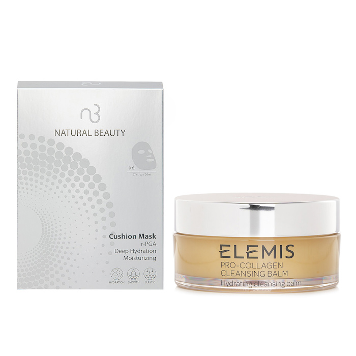 Elemis Elemis Pro-Collagen Cleansing Balm (Random Packaging) 100g X Natural Beauty r-PGA Deep Hydration Moisturizing Cushion Mask (Exp Date: 01/2026) 6x 20ml 2pcsProduct Thumbnail