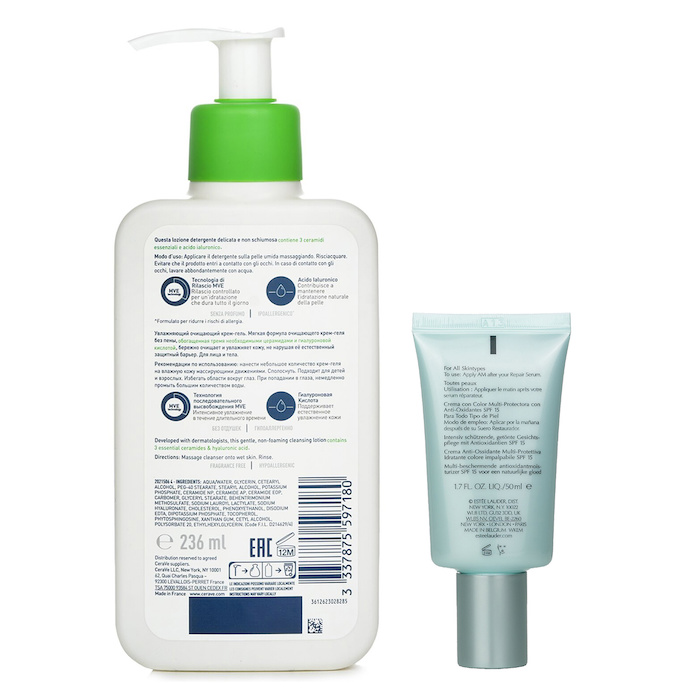 Estee Lauder Estee Lauder DayWear Sheer Tint Release Advanced Multi-Protection Anti-Oxidant Moisturizer SPF 15 50ml X CeraVe Hydrating Cleanser For Normal to Dry Skin (With Pump) 236ml 2pcsProduct Thumbnail
