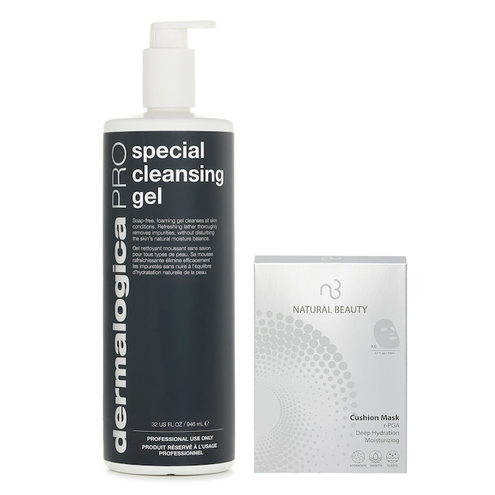 Dermalogica Dermalogica Special Cleansing Gel PRO (Salon Size) 946ml X Natural Beauty r-PGA Deep Hydration Moisturizing Cushion Mask (Exp Date: 01/2026) 6x 20ml 2pcsProduct Thumbnail