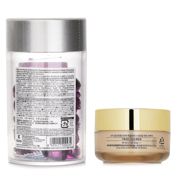 Ellips Ellips Hair Vitamin Oil - Nutri Color 50capsules x1ml X Ottie Gold Prestige Resilience Lifting Eye Contour 30ml 2pcsProduct Thumbnail