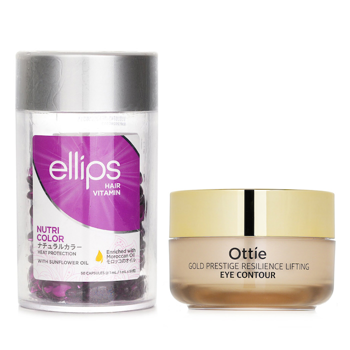 Ellips Ellips Hair Vitamin Oil - Nutri Color 50capsules x1ml X Ottie Gold Prestige Resilience Lifting Eye Contour 30ml 2pcsProduct Thumbnail