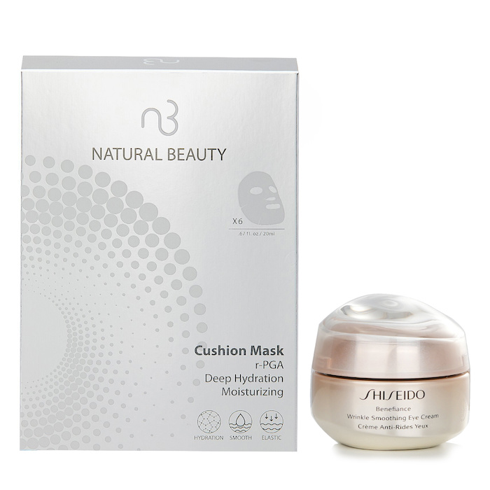Shiseido Shiseido Benefiance Wrinkle Smoothing Eye Cream 15ml X Natural Beauty r-PGA Deep Hydration Moisturizing Cushion Mask (Exp Date: 01/2026) 6x 20ml 2pcsProduct Thumbnail