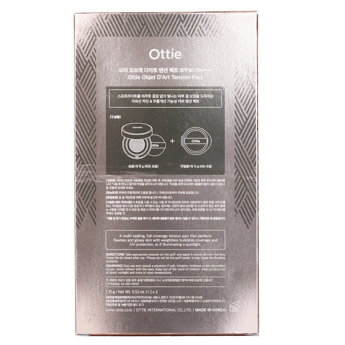 Ottie Objet D’art Tension Pact SPF50 PA++++ & Refill # 23 Natural 2x15g/0.52ozProduct Thumbnail