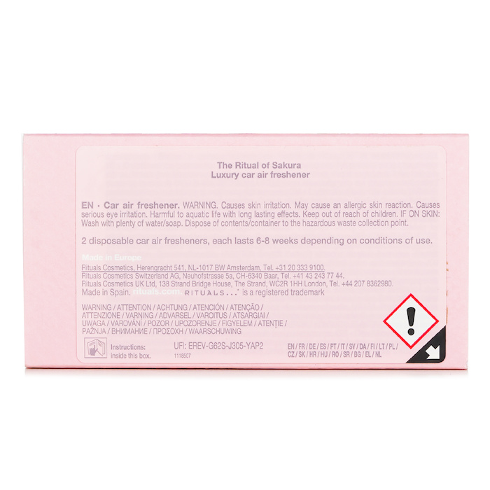 Rituals Luxury Car Air Freshener - Cherry Bloosom & Rice Milk 3g/0.1ozProduct Thumbnail