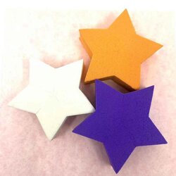 LOUISA 化妝粉撲菱形星形化妝海綿(1包3個 , 顏色隨機)
