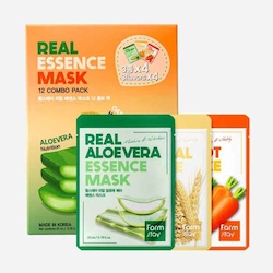 Farm Stay Real Essence Mask 12 Combo Mask (3 Flavors) 12 combo pack