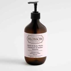 Blossom Blossom Hand & Body Wash, Patchouli & Amber Vanilla, Designed from the UK Fixed Size