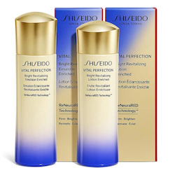 Shiseido 資生堂 VITAL PERFECTION Bright Revitalizing Lotion & Emulsion Enriched (Lotion 150ml & Emulsion 100ml)