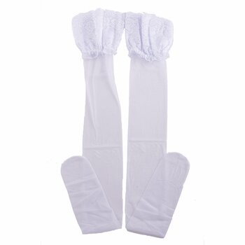 BEILEISI silicone border guard stockings lace lace ultra-thin sexy foreign trade sexy stockings cosplay - color: White  