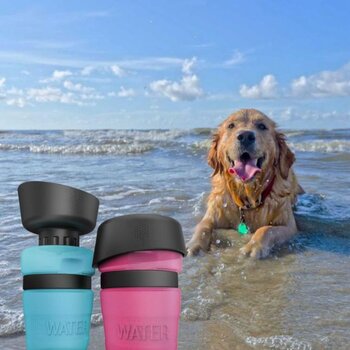 LESOTC Portable Pet Water Bottle for Dogs - Blue  