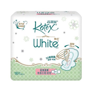 Kotex - White Long 28cm(Fast absorbing,Rapid-Dry, Extra Protection)  