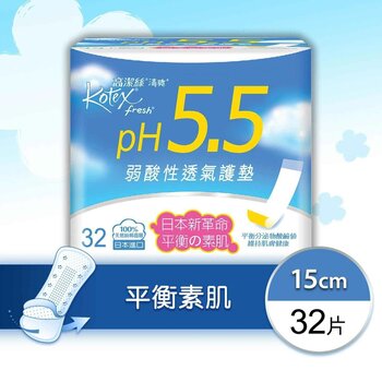 Kotex - Fresh pH5.5 Liners (Regular)(Soft & Absorbent,Daily Hygiene,Safe,Freshness)  