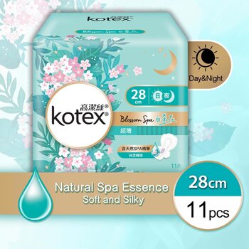 Kotex - Blossom Spa White Tea UltraThin Pads 28cm(Rapid-Dry,Flexible,Extra Protection)  