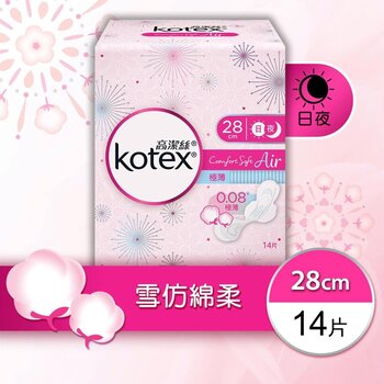 Kotex - Comfort Soft Air 28cm(Soft&Absorbent,Rapid-Dry,Breathable)  