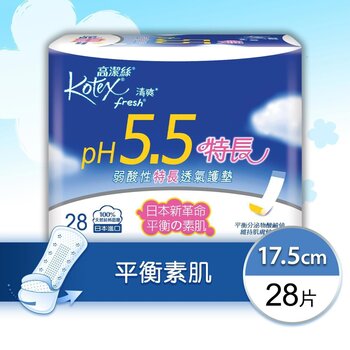 Kotex - Fresh pH5.5 Liners (Long)(Soft & Absorbent,Daily Hygiene,Safe,Freshness)  