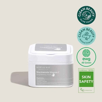 Mary & May Niacinamide Vitamin C Mask 30 pcs