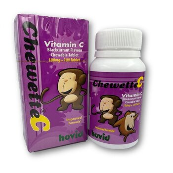 Chewette C Vitamin C tablets (Blackcurrent flavor) (100 tablets)  