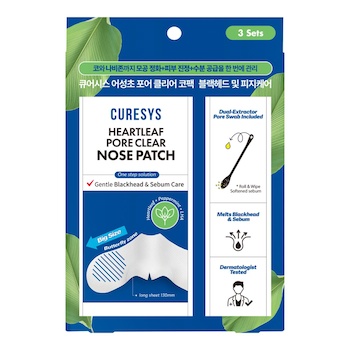 CURESYS HEARTLEAF PORE CLEAR NOSE PATCH 3PCS 3 Sheets