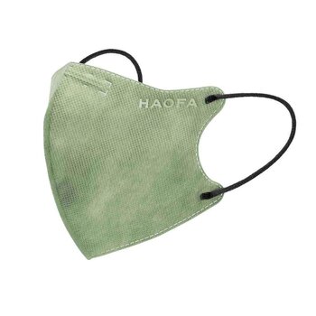 HAOFA 3D N95 Medical Mask (Taiwan N95 Specification) Smoke Green | 30pcs M Size Fixed Size