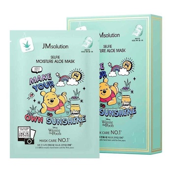 JM Solution Disney SELFIE MOISTURE ALOE MASK (Winnie the Pooh) 10pcs